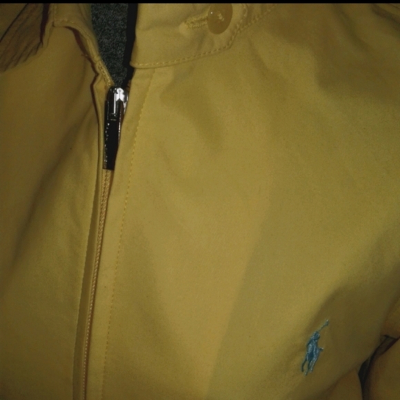 Polo Ralph Lauren Golf Jacket Full Zip Yellow sz M jumper windbreaker - Picture 4 of 6